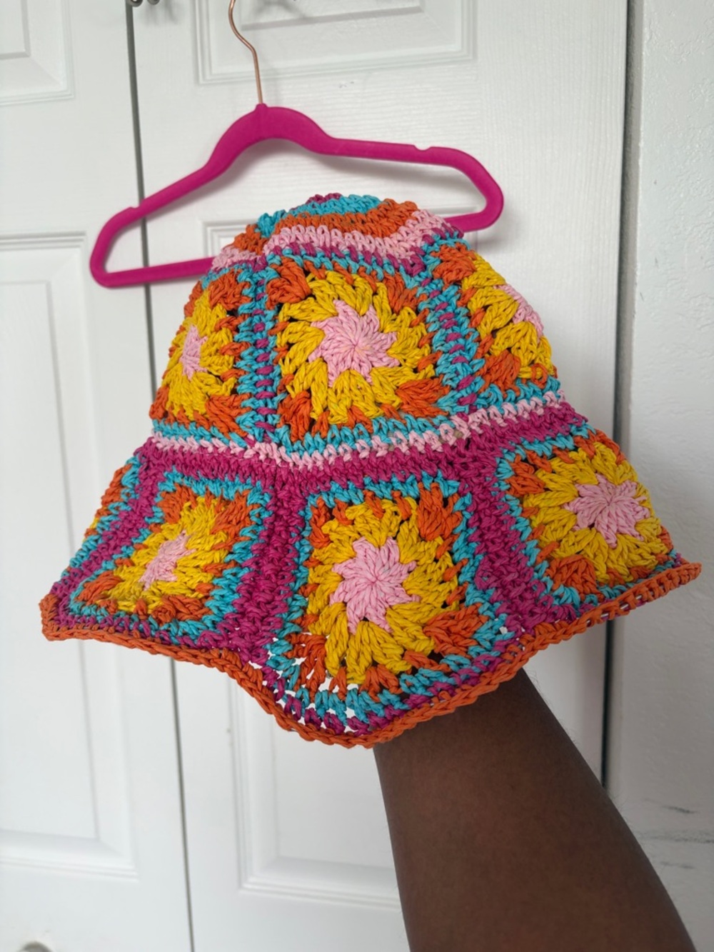 Handmade Crochet Kids Bucket Hat - Multicolor